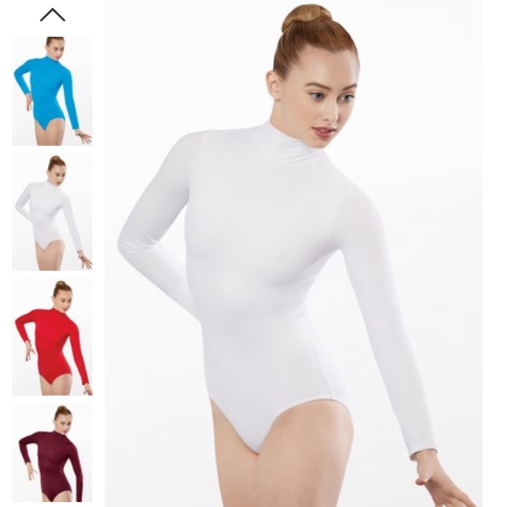 Mock Neck Long Sleeve Leotard by Weissman